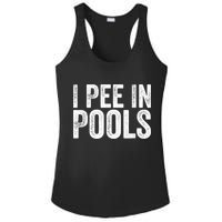 I Pee In Pools Funny Ladies PosiCharge Competitor Racerback Tank