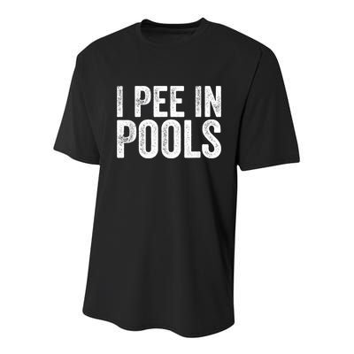 I Pee In Pools Funny Youth Performance Sprint T-Shirt