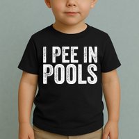 I Pee In Pools Funny Toddler T-Shirt