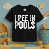 I Pee In Pools Funny Toddler T-Shirt