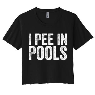 I Pee In Pools Funny Crop Top