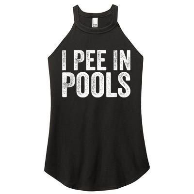 I Pee In Pools Funny Women's Perfect Tri Rocker Tank