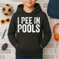 I Pee In Pools Funny Kids Hoodie