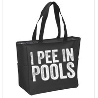 I Pee In Pools Funny Zip Tote Bag