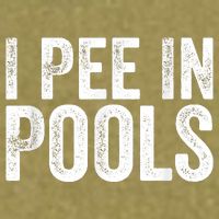 I Pee In Pools Funny Garment-Dyed Women's Muscle Tee
