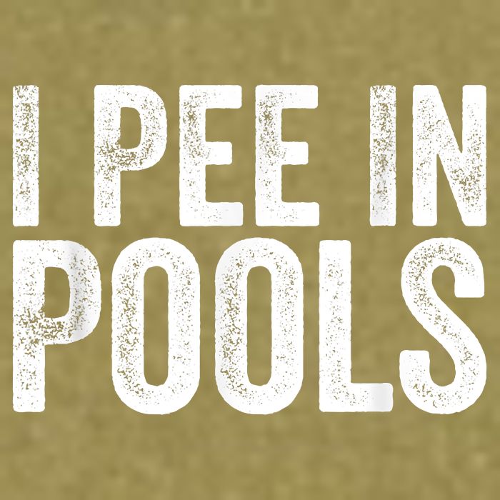 I Pee In Pools Funny Garment-Dyed Women's Muscle Tee