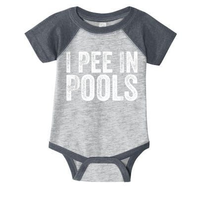I Pee In Pools Funny Infant Baby Jersey Bodysuit