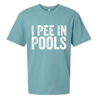 I Pee In Pools Funny Sueded Cloud Jersey T-Shirt