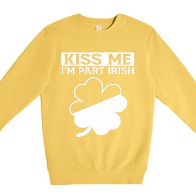 I'm Part Irish Green Lucky Shamrock St Patrick's Day Premium Crewneck Sweatshirt