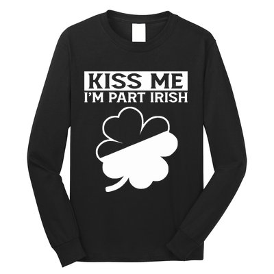 I'm Part Irish Green Lucky Shamrock St Patrick's Day Long Sleeve Shirt