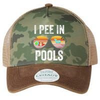 I Pee In Pools Funny Legacy Tie Dye Trucker Hat