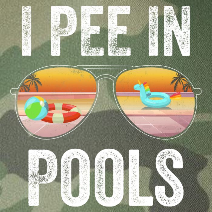 I Pee In Pools Funny Legacy Tie Dye Trucker Hat