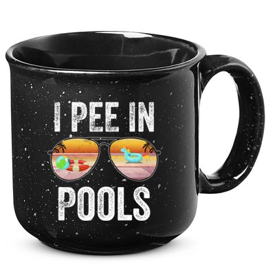 I Pee In Pools Funny 15oz Campfire Ceramic Mug