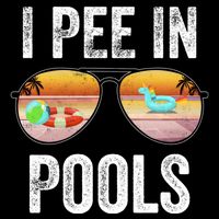 I Pee In Pools Funny Drawstring Bag
