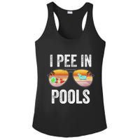I Pee In Pools Funny Ladies PosiCharge Competitor Racerback Tank