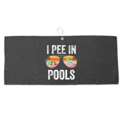 I Pee In Pools Funny Large Microfiber Waffle Golf Towel