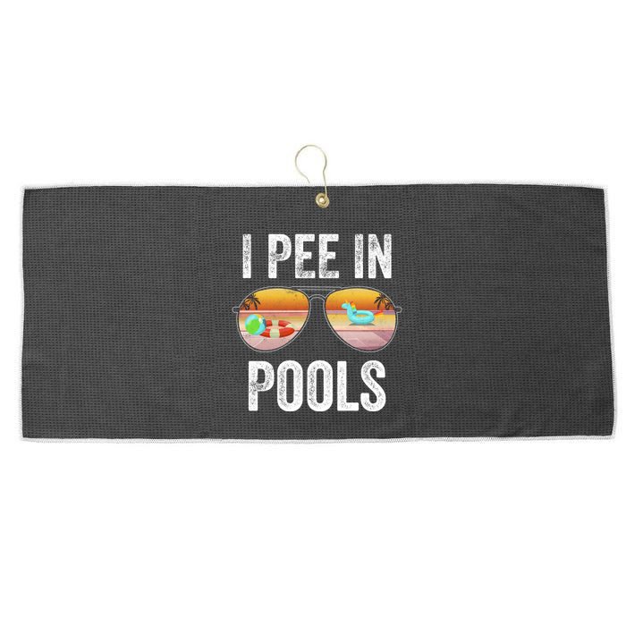 I Pee In Pools Funny Large Microfiber Waffle Golf Towel