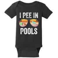 I Pee In Pools Funny Baby Bodysuit
