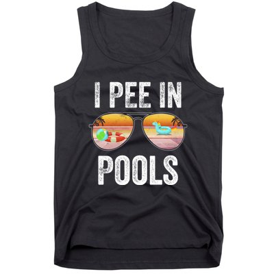 I Pee In Pools Funny Tank Top