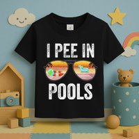 I Pee In Pools Funny Toddler T-Shirt