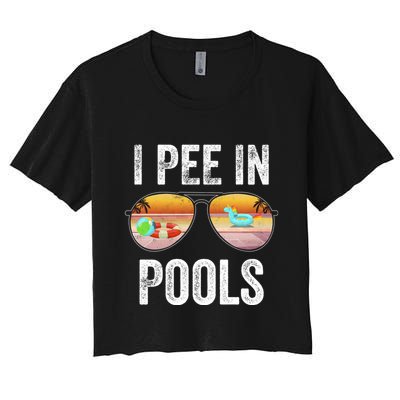 I Pee In Pools Funny Crop Top