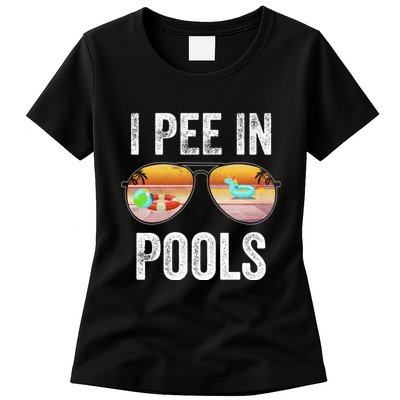 I Pee In Pools Funny Womens T-Shirt