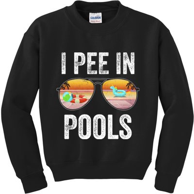 I Pee In Pools Funny Kids Sweatshirt