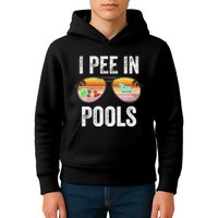 I Pee In Pools Funny Kids Hoodie