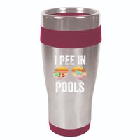 I Pee In Pools Funny 16oz Travel Tumbler