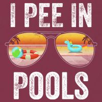 I Pee In Pools Funny 16oz Travel Tumbler