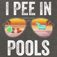I Pee In Pools Funny Cotton Canvas Backpack