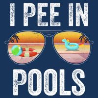 I Pee In Pools Funny Infant Baby Jersey Bodysuit