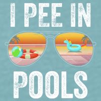 I Pee In Pools Funny Sueded Cloud Jersey T-Shirt