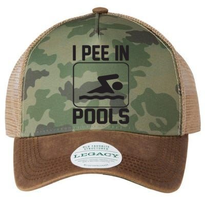 I Pee In Pools Funny I Pee In Pools Legacy Tie Dye Trucker Hat