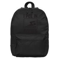 I Pee In Pools Funny I Pee In Pools 16 in Basic Backpack