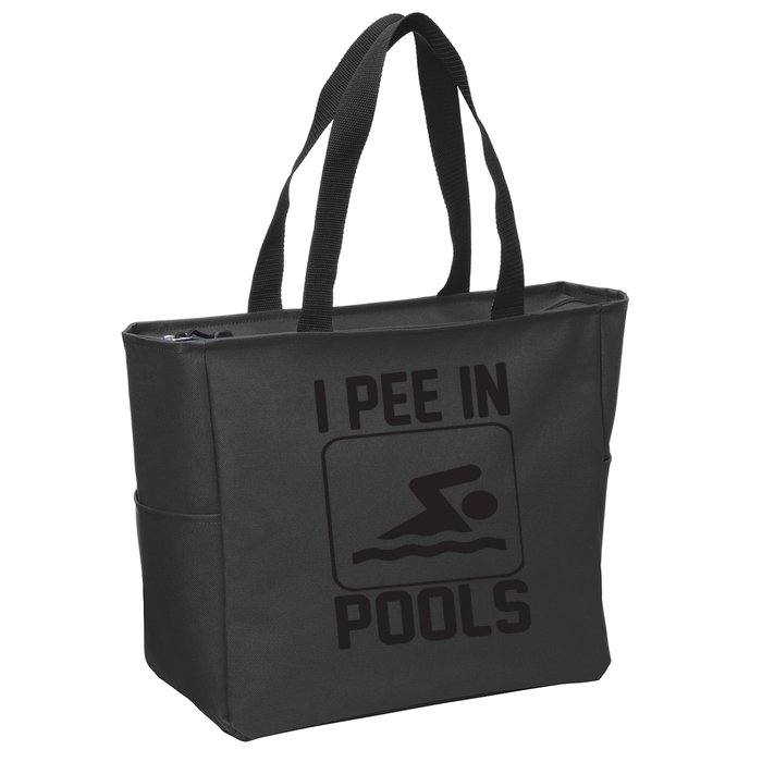 I Pee In Pools Funny I Pee In Pools Zip Tote Bag