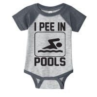 I Pee In Pools Funny I Pee In Pools Infant Baby Jersey Bodysuit