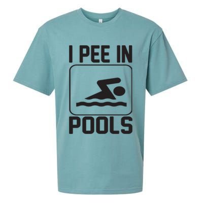 I Pee In Pools Funny I Pee In Pools Sueded Cloud Jersey T-Shirt