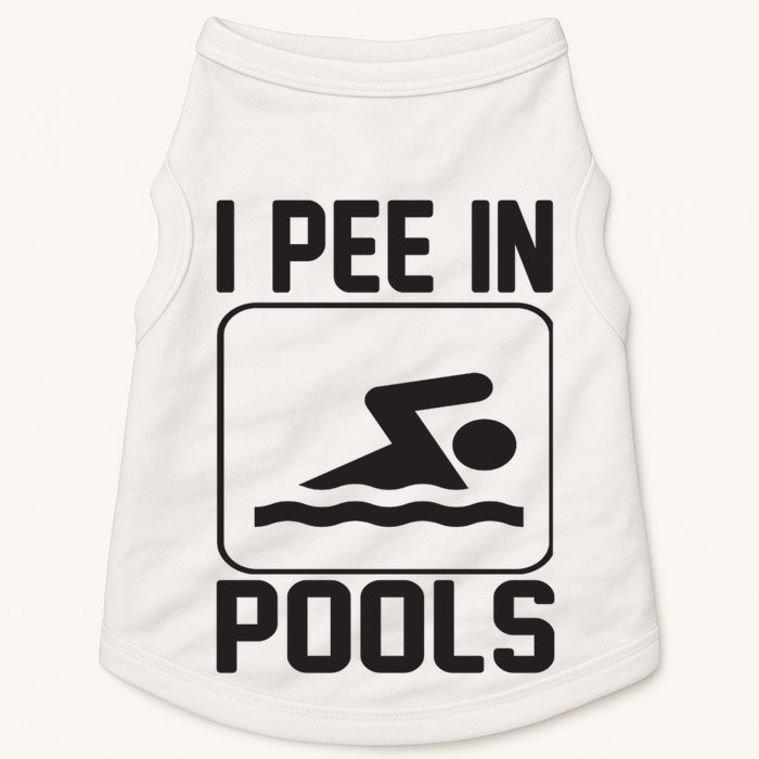 I Pee In Pools Funny I Pee In Pools Doggie Tank