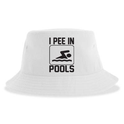 I Pee In Pools Funny I Pee In Pools Sustainable Bucket Hat