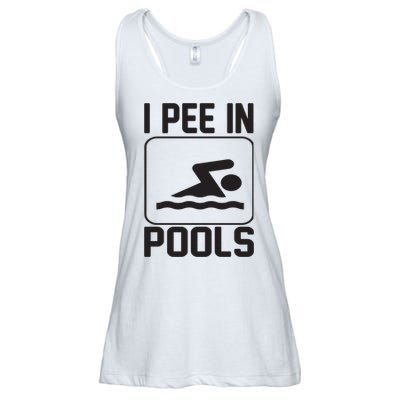I Pee In Pools Funny I Pee In Pools Ladies Essential Flowy Tank