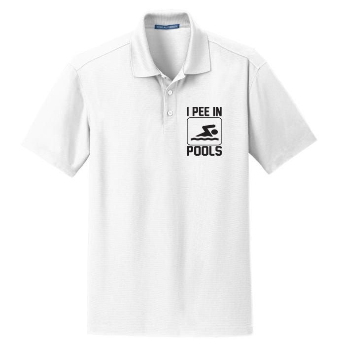 I Pee In Pools Funny I Pee In Pools Dry Zone Grid Polo