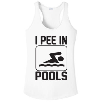 I Pee In Pools Funny I Pee In Pools Ladies PosiCharge Competitor Racerback Tank
