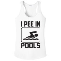 I Pee In Pools Funny I Pee In Pools Ladies PosiCharge Competitor Racerback Tank