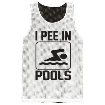 I Pee In Pools Funny I Pee In Pools Mesh Reversible Basketball Jersey Tank