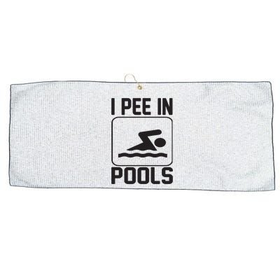 I Pee In Pools Funny I Pee In Pools Large Microfiber Waffle Golf Towel