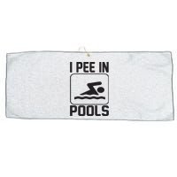 I Pee In Pools Funny I Pee In Pools Large Microfiber Waffle Golf Towel