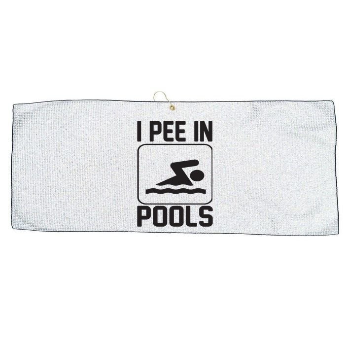 I Pee In Pools Funny I Pee In Pools Large Microfiber Waffle Golf Towel