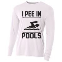 I Pee In Pools Funny I Pee In Pools Cooling Performance Long Sleeve Crew