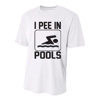 I Pee In Pools Funny I Pee In Pools Youth Performance Sprint T-Shirt